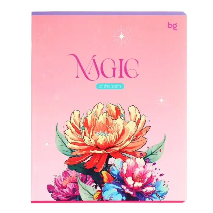 Тетрадь 48 листов, в клетку "Звезды в небе", обложка мелованный картон, выборочный уф-лак, МИКС