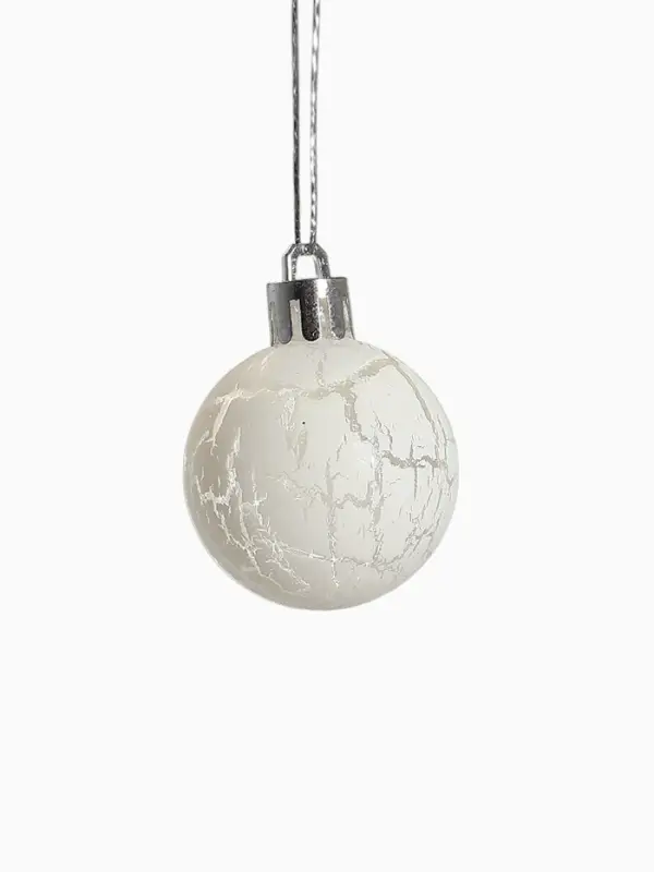 Ёлочные игрушки &laquo;Снег&raquo;, шары новогодние, набор 24 шт., d=4 см, белый