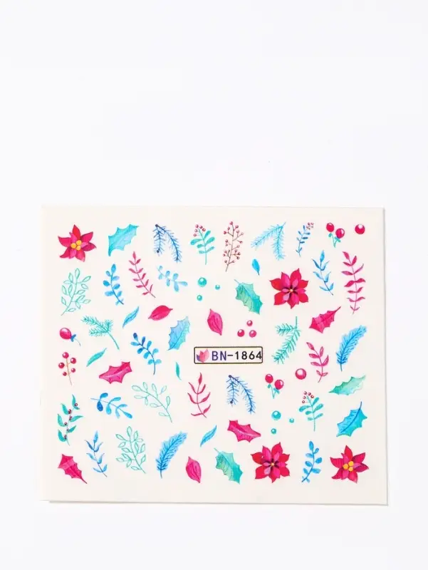 Слайдеры для ногтей «Веточки», разноцветные Слайдеры для ногтей «Веточки», разноцветные