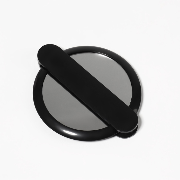 Зеркало с ручкой, складное, двустороннее, с увеличением, d зеркальной поверхности 6,4 см, цвет чёрный Зеркало с ручкой, складное, двустороннее, с увеличением, d зеркальной поверхности 6,4 см, цвет чёрный