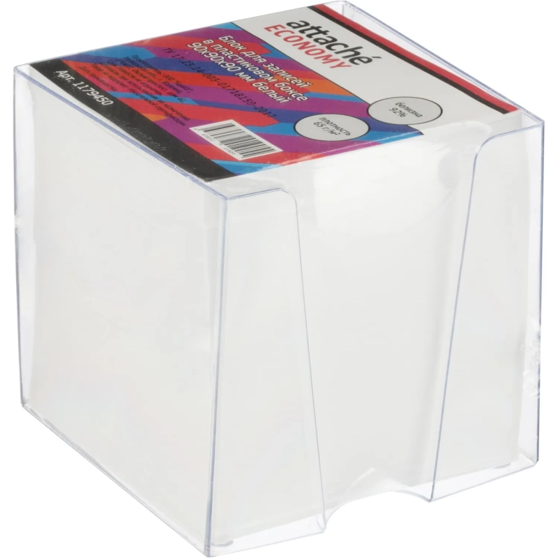 Блок для записей в подставке Attache Economy 9х9х9 белый 65 гр 92