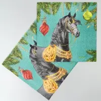 Салфетки бумажные двухслойные «С Новым Годом. Лошадь», 33×33 см, набор 20 штук