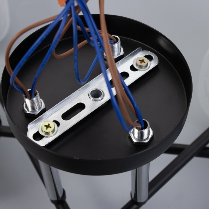 Люстра Люстра "Аланди" 6хЕ27 40Вт черно-хромовый 62х62х28 см