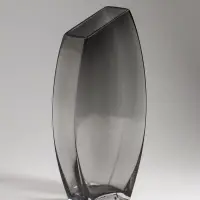 Ваза стекло настольная "Эйми" 29,5х13 см, серый