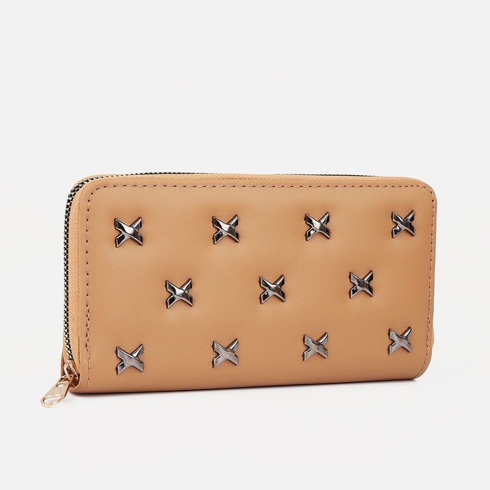 Кошелёк на молнии, цвет бежевый Кошелёк на молнии, цвет бежевый