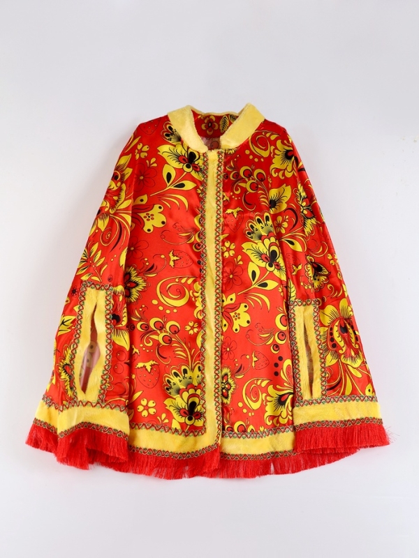 Карнавальный костюм Карнавальный костюм"Народные гуляния хохлома красная"накидка,кокошник,юбка,р-р42-50