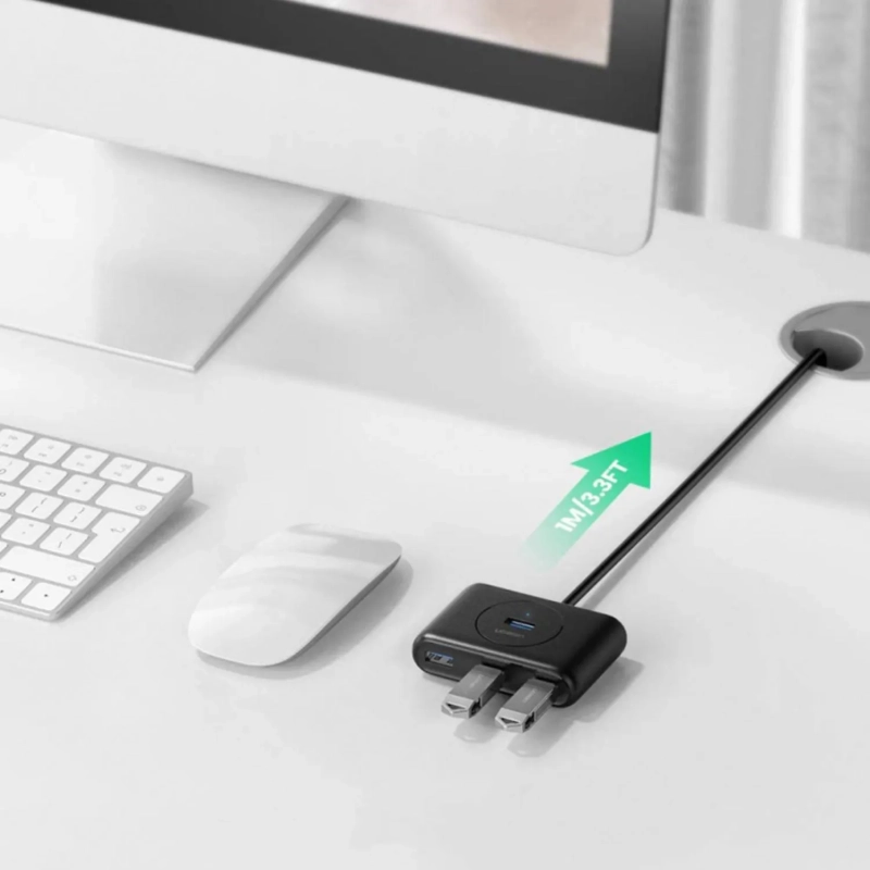 Разветвитель USB UGREEN  4 х USB 3.0, 1 м, цвет черный (20291)