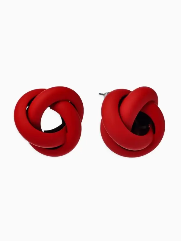 Серьги металл &laquo;Атмосфера&raquo;, витые, красные