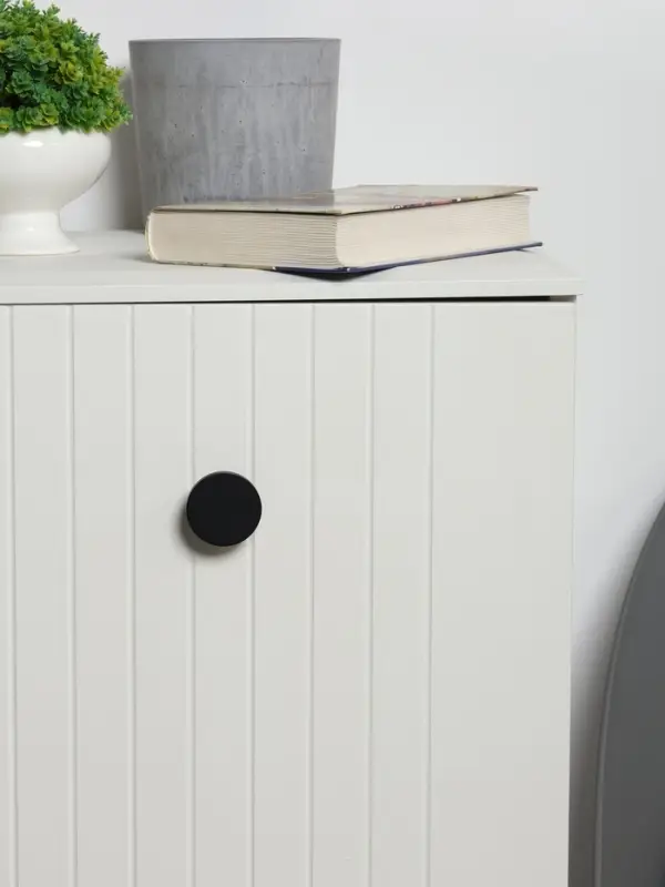 Ручка-кнопка CAPPIO, d=44 мм, h=20 мм, латунь, цвет черный