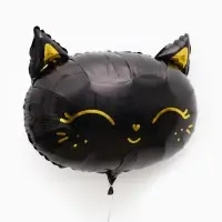 Воздушный шар фольгированный 19" &laquo;Чёрная кошка&raquo;, набор 5 штук