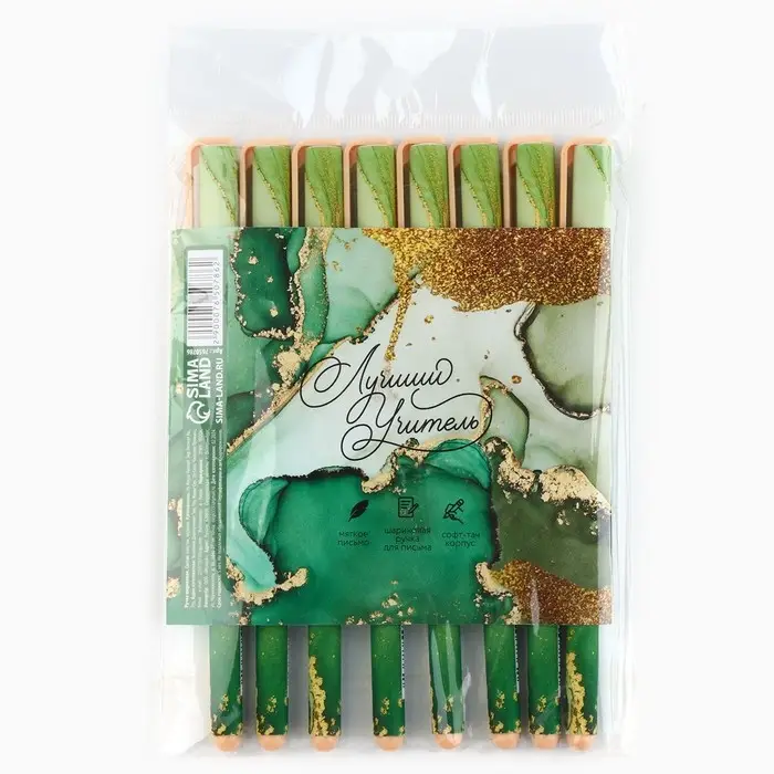 Ручка шариковая, синяя паста, 0.7 мм, пластик, софт-тач &laquo;Лучший учитель&raquo;