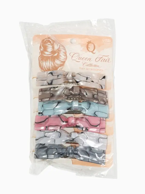 Заколка - автомат для волос QF &laquo;Велия&raquo; сияние, 9 см, МИКС