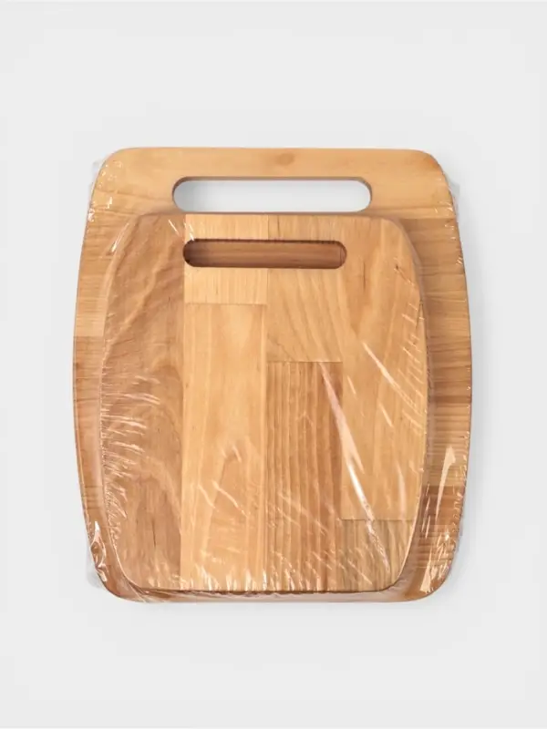 Набор разделочных досок, 2 шт., 24&times;21 см, 19.5&times;17 см, дерево берёза, пропитаны минеральным маслом