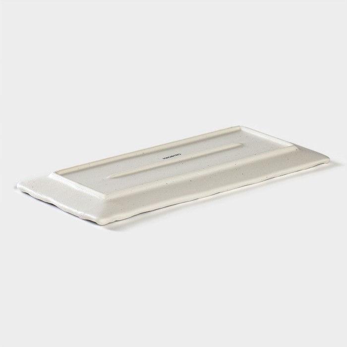 Блюдо фарфоровое для подачи Magistro Slate, 25×12 см, цвет белый