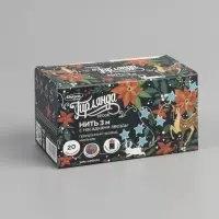 Гирлянда &laquo;Нить&raquo; 3 м с насадками &laquo;Звёзды&raquo;, IP20, прозрачная нить, 20 LED, от батареек АА&times;3, свечение мульти