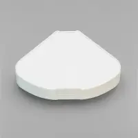 Ванночка для грызунов, 14&times;10.4 см, угловая, с лопаткой, пластик, белая