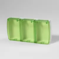 Таблетница, 9.5&times;4.5&times;1.7 см, 3 секции, МИКС