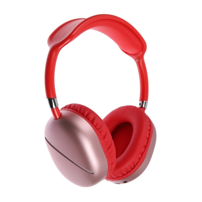 Наушники AKZ MAX10, беспроводные, полноразмерные,  микрофон, подсветка, красные Наушники AKZ MAX10, беспроводные, полноразмерные,  микрофон, подсветка, красные