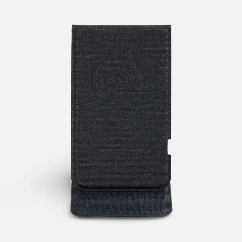 Подставка для смартфона с беспроводной зарядкой Kickstand, серая Подставка для смартфона с беспроводной зарядкой Kickstand, серая