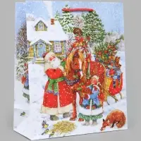 Пакет подарочный ламинированный &laquo;Радость новогодняя&raquo;, M 26&times;32&times;12 см