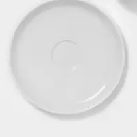 Чайный сервиз Magistro Mien, 2 персоны, 4 предмета: 2 чашки 200 мл, 2 блюдца d=16 см, фарфор, белый