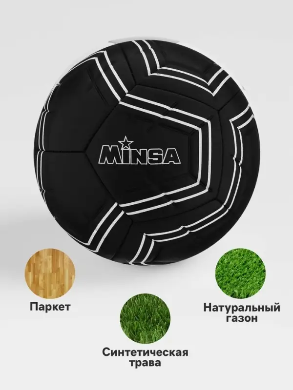 Мяч футбольный MINSA, TPE, машинная сшивка, 12 панелей, р. 5
