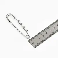 Булавка для подвесок PO-065 №03, (набор 2 шт.) 70&times;20&times;7 мм, серебра