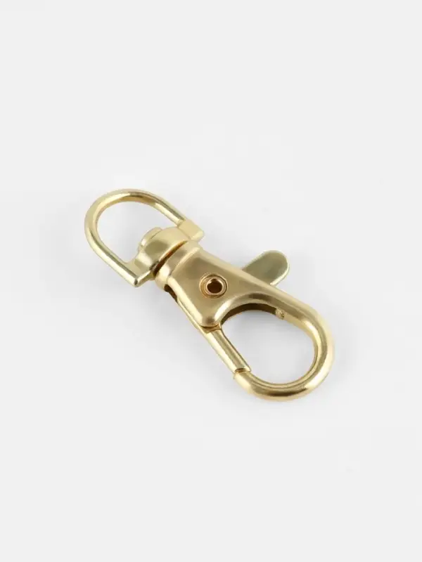 Карабин металлический, 38&times;13.6 мм / 9&times;2.2 мм, 5 шт., цвет золотой