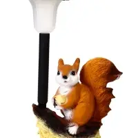 Садовая фигура - фонарь из полистоуна &laquo;Белка с орешком&raquo;, 24&times;16&times;24 см