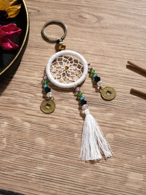 Брелок &laquo;Ловец снов&raquo;, 4&times;15 см, белый