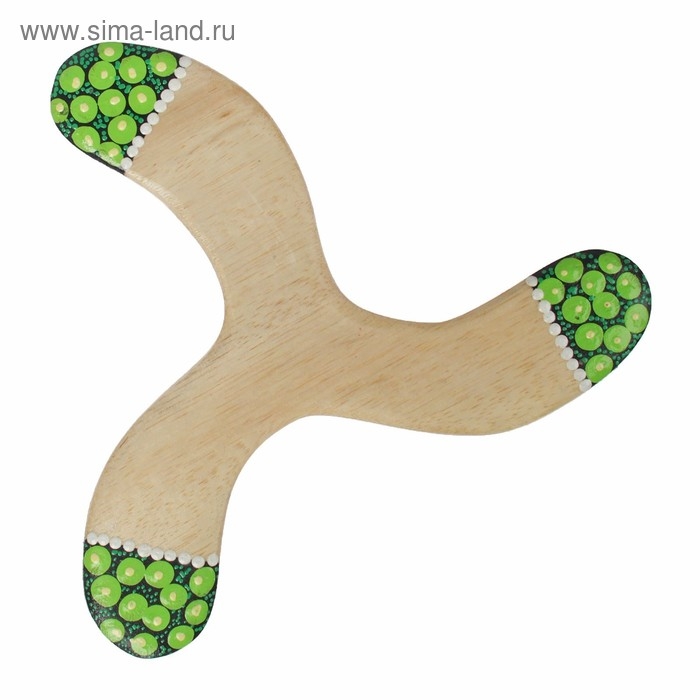 Сувенир "Бумеранг тройной с точечной росписью" 23х23х1 см МИКС