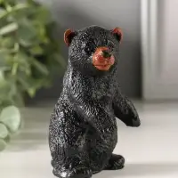 Сувенир Медведь стоя (чёрный), 9,5х5,5х5,5см