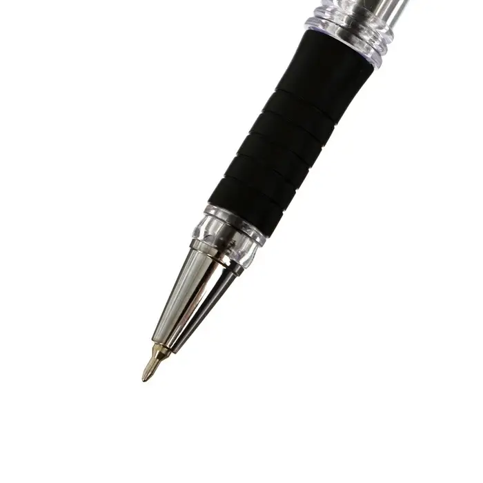 Ручка шариковая Berlingo. I-10, чёрный стержень, узел 0.4 мм, резиновый упор