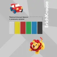 Пластилин ErichKrause Basic, 6 цветов, 96 г, в картонной упаковке