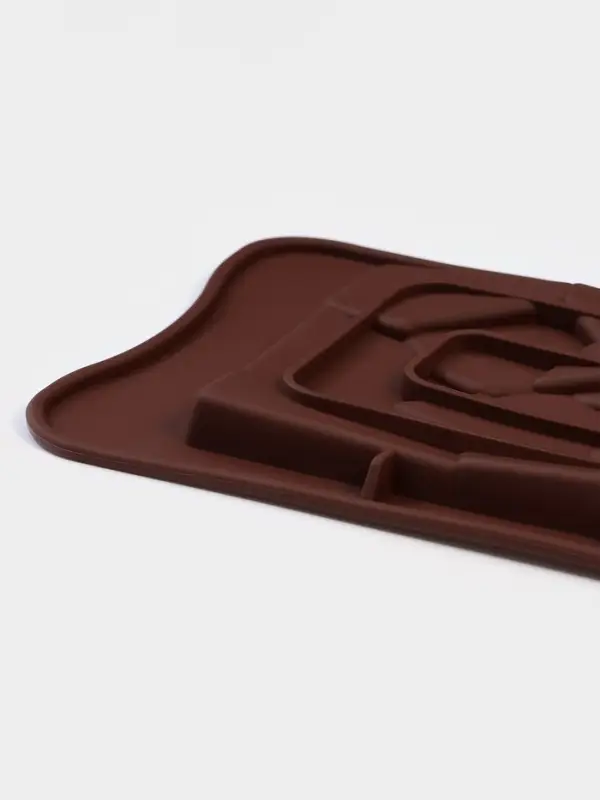 Форма для шоколада Доляна &laquo;Дробленый шоколад&raquo;, 21.2&times;10.6&times;1 см, силикон, коричневая