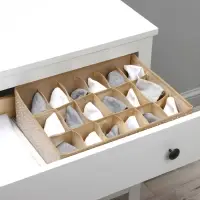 Органайзер для хранения белья Доляна Points, 18 ячеек, 35&times;30&times;12 см, бежевый