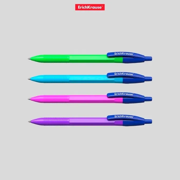 Ручка шариковая автоматическая ErichKrause R-301 Neon Matic, узел 0.7 мм, чернила синие, длина линии письма 2000 метров, МИКС Ручка шариковая автоматическая ErichKrause R-301 Neon Matic, узел 0.7 мм, чернила синие, длина линии письма 2000 метров, МИКС