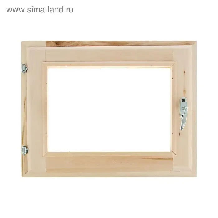 Окно деревянное для бани, 40&times;50 см, двойное стекло, &laquo;Добропаровъ&raquo;