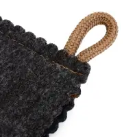 Рукавица для бани вышивка "На удачу", темная Рукавица для бани вышивка "На удачу", темная