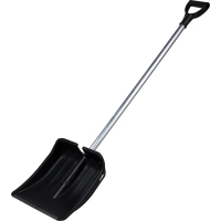 Лопата д/уборки снега РусТрейд №4 35х35х140 см с пластик/ковш и алюм/черен