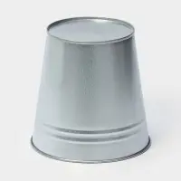 Вазон оцинкованный без ручек, 5 л, h=20.5 см, ГОСТ