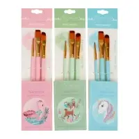 Набор кистей для рисования, синтетика, 3 штуки: № 2, 10, 12, международный размер