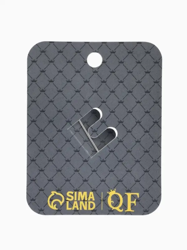 Брошь "Флаг России", триколор в серебре