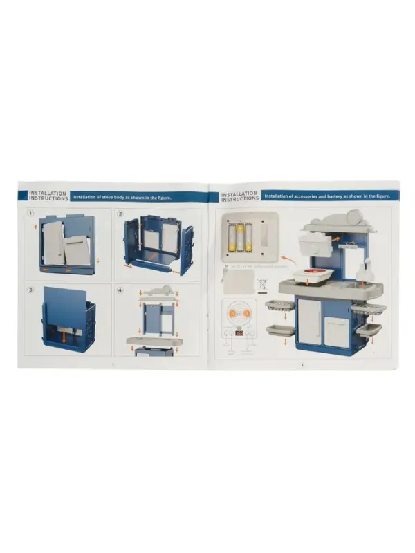 Игровой набор Игровой набор" Кухня" 22 предмета, вода из крана, 46 см