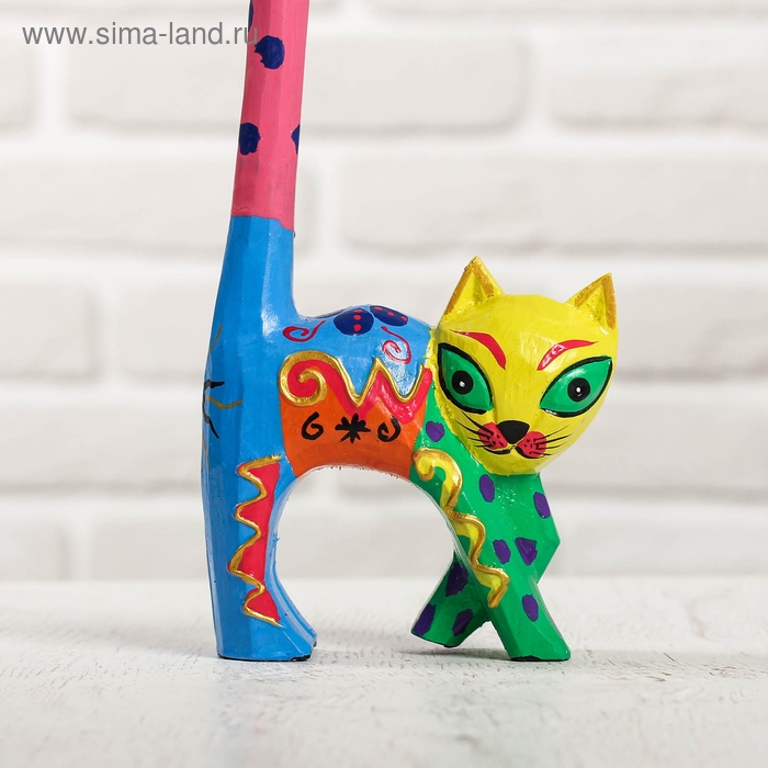 Сувенир дерево Сувенир дерево "Кошечка радужная" 11х3,5х30 см