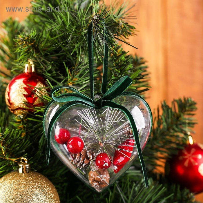 Подвеска с природным декором «Зимнее сердце» Подвеска с природным декором «Зимнее сердце»