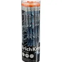 Карандаш чернографитный ErichKrause Techno Dino, трехгранный, с ластиком HB, в тубусе, МИКС