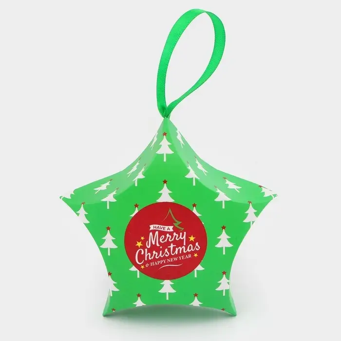 Подарочная коробка игрушка на ёлку складная «Звезда ели» 7×5.5×2 см Подарочная коробка игрушка на ёлку складная «Звезда ели» 7×5.5×2 см