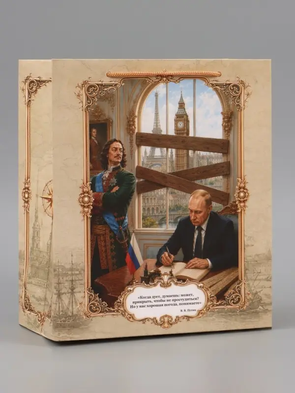 Пакет подарочный &laquo;Окно в Европу&raquo;, 23&times;27&times;11.5 см