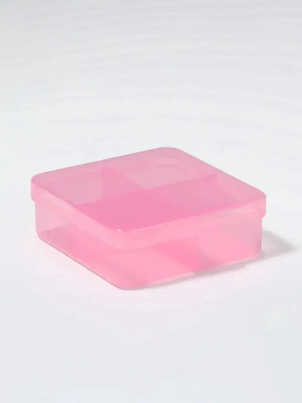 Таблетница, 6.5&times;6.5&times;2.5 см, 4 секции, цвет розовый